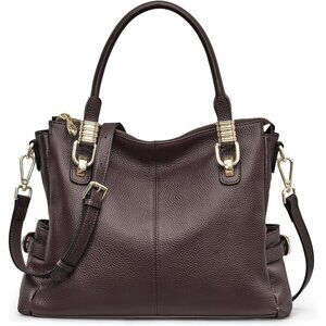 ⚡Women Coffee Genuine Leather Purses and Handbags Satchel Tote‎ Shoulder Bag